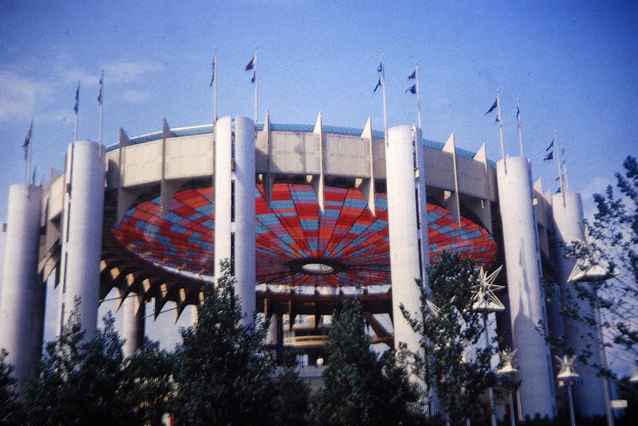 N Y S Pavilion color Photograph by John Schneider