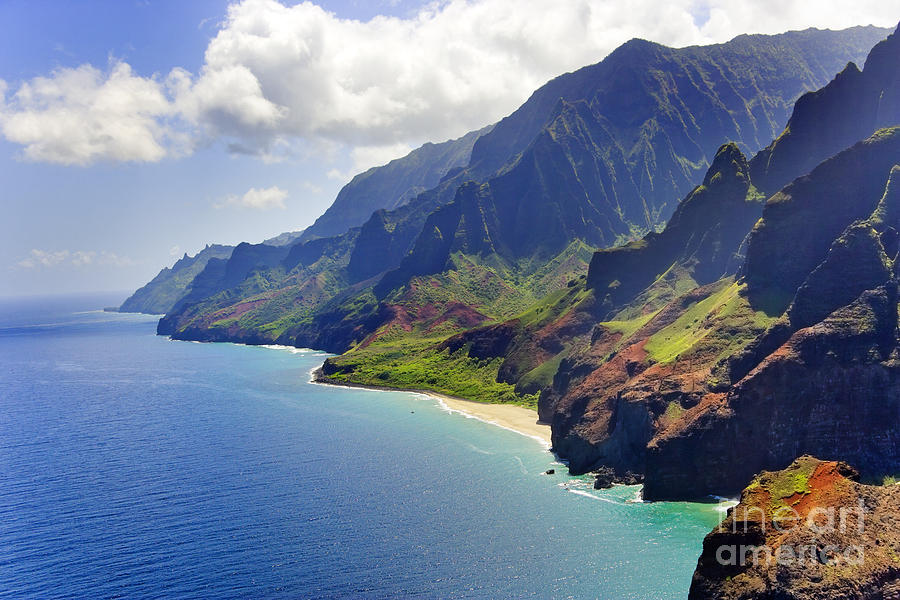 Na Pali Coast Aerial Photograph by M Swiet Productions