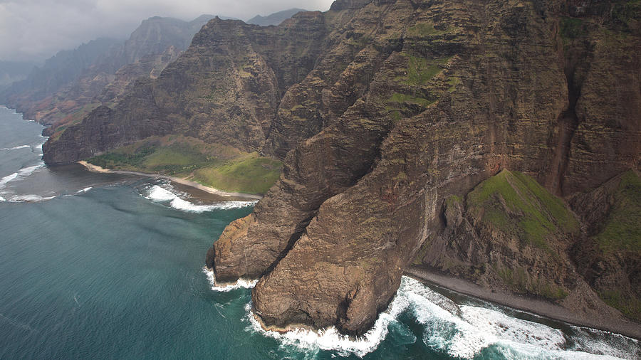 Helicopter Photograph - Na Pali Coast Kauai by Steven Lapkin