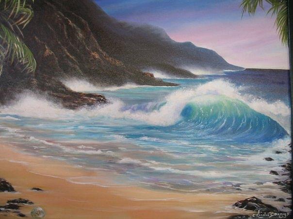 Jesus Christ Painting - Na Pali Coast by Linda Briggs