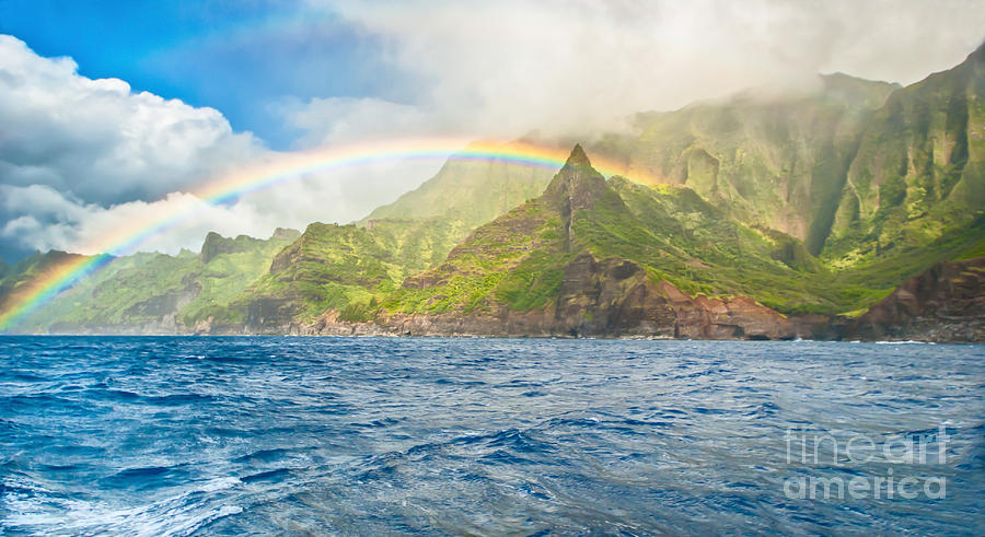 Na Pali Coast Rainbow Photograph by Eye Olating Images
