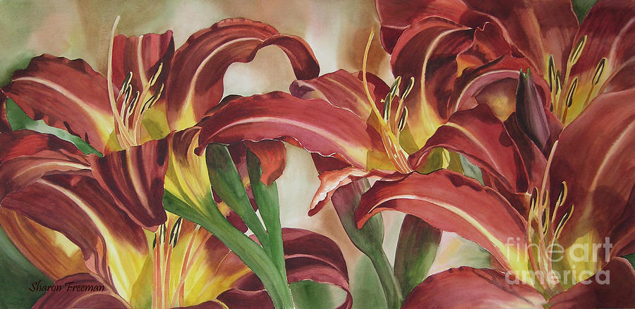 Nadine's Lilies Painting by Sharon Freeman - Fine Art America