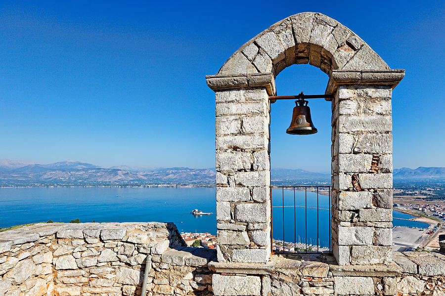 Nafplio from the castle Palamidi - Greece  Photograph by Constantinos Iliopoulos