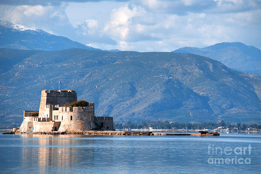 Nafplio Greece Sea Fort Photograph by Deborah Smolinske