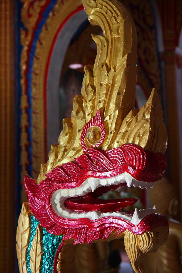 Phuket Photograph - Naga - Wat Chalong - Phuket Thailand - 01131 by DC Photographer