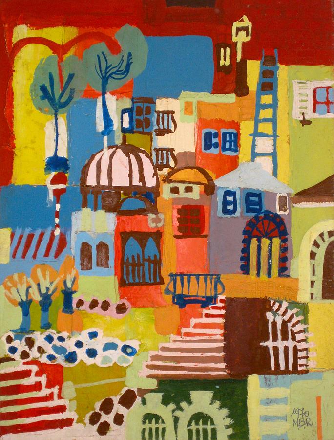 Nahalat Ahim in Jerusalem Painting by Moshe BenReuven - Fine Art America