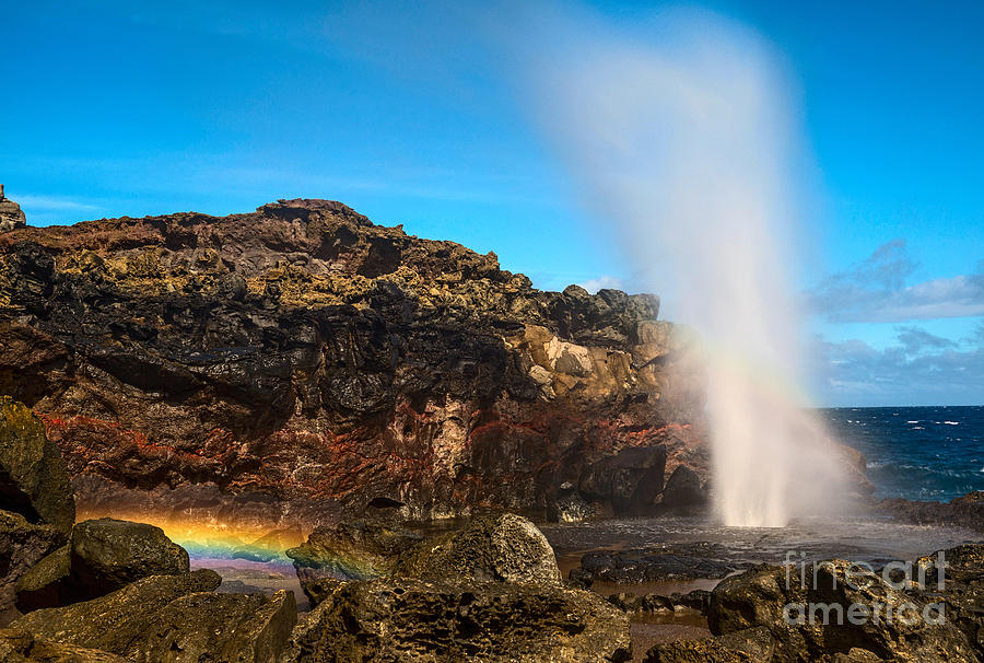 Nakalele Rainbow - blowhole in Maui. Photograph by Jamie Pham - Fine ...