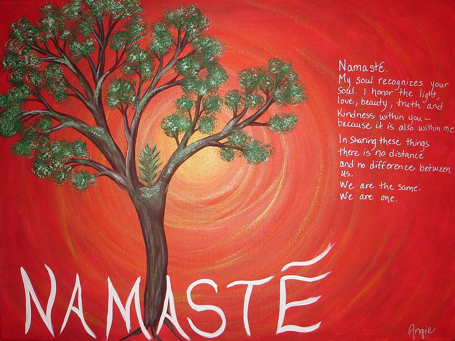 Namaste Painting by Angie Butler