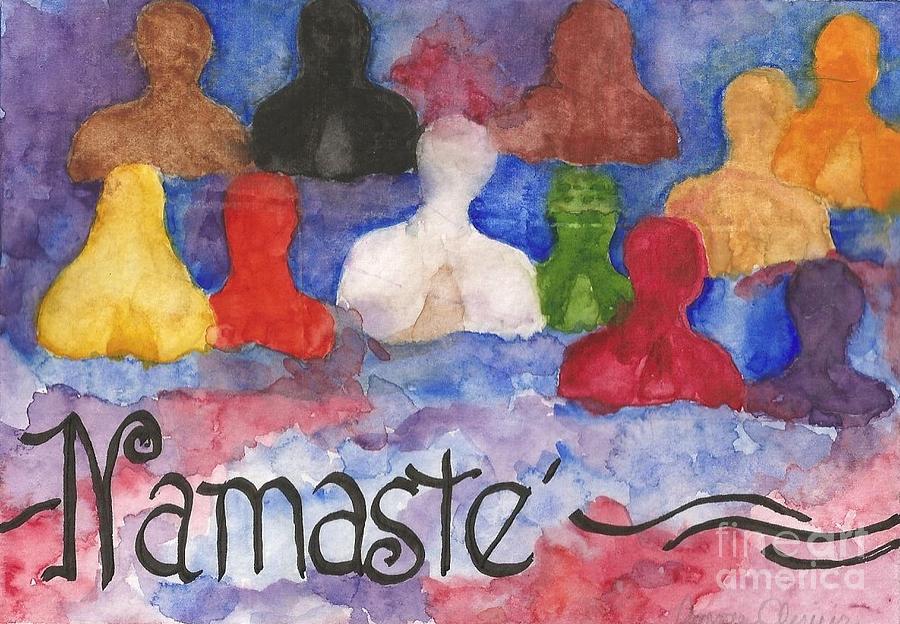 Consciousness Painting - Namaste by Anne Olivier