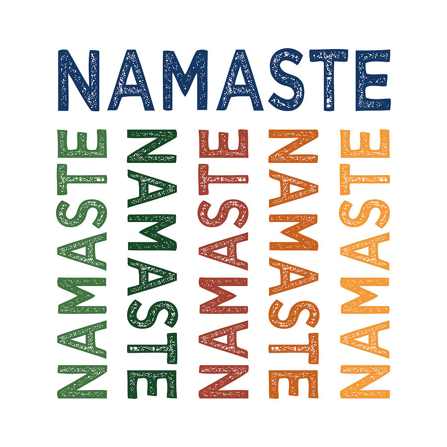 Namaste Cute Colorful Digital Art by Flo Karp - Fine Art America