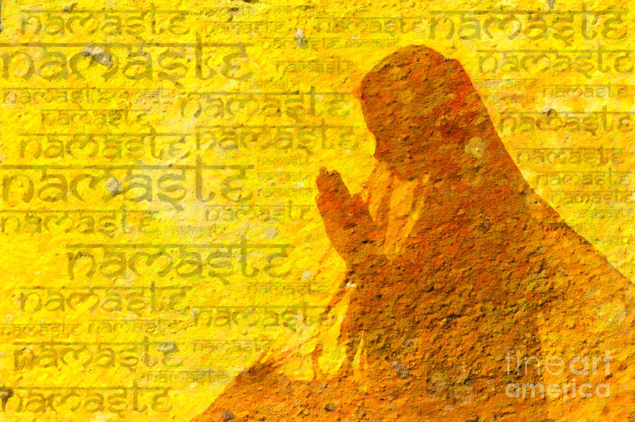 Indian Girl Digital Art - Namaste  by Tim Gainey