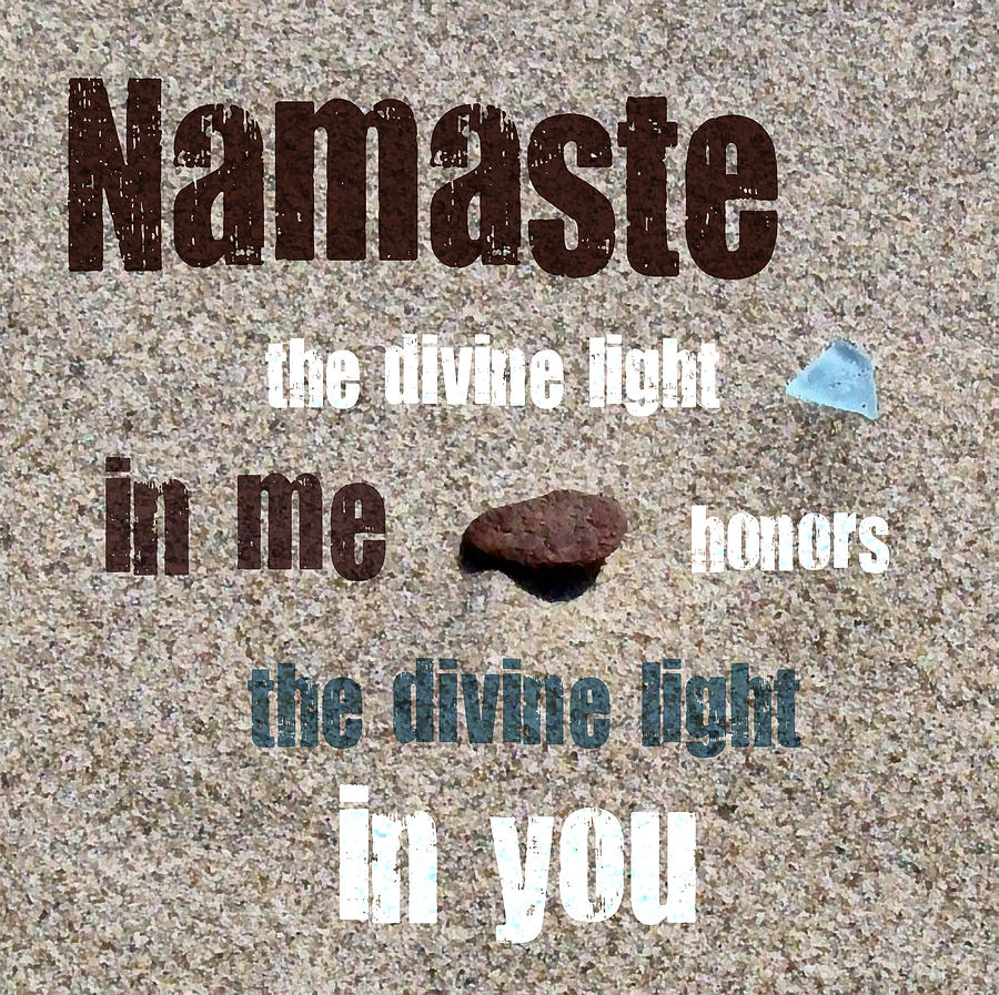 Namaste with Beach Glass and Pebble Photograph by Michelle Calkins