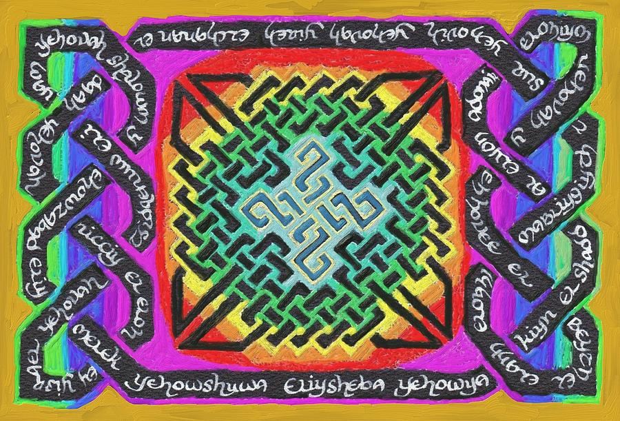 Names of YHWH Painting by Hidden  Mountain