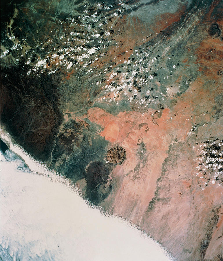 Namib Desert And Brandberg Mountain From Space Photograph by Nasa/science Photo Library