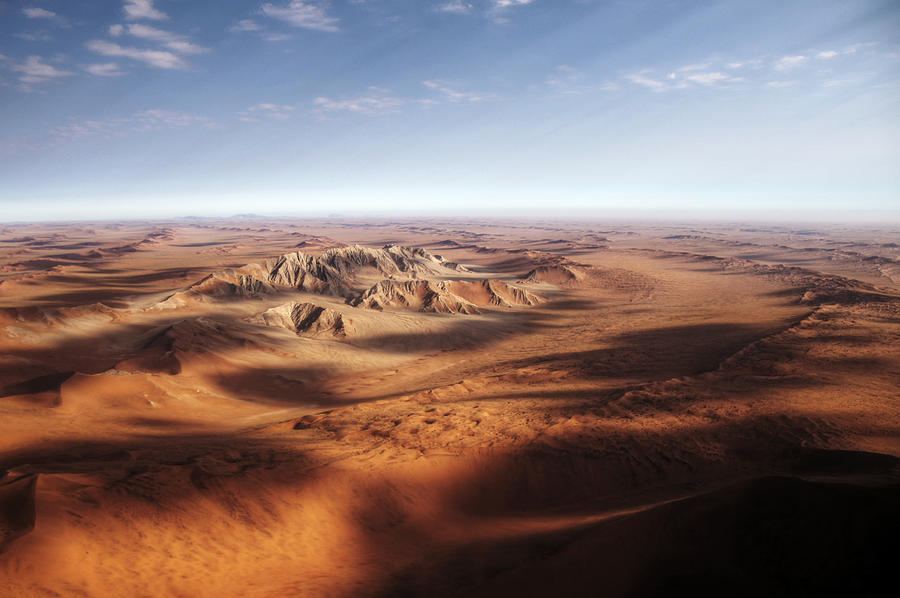 Namibian sand dunes view from plane Photograph by Mariusz Kluzniak