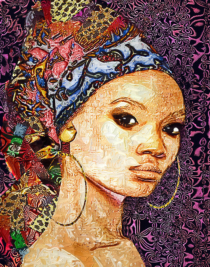 Namibian Woman Painting by Philip Gresham - Pixels