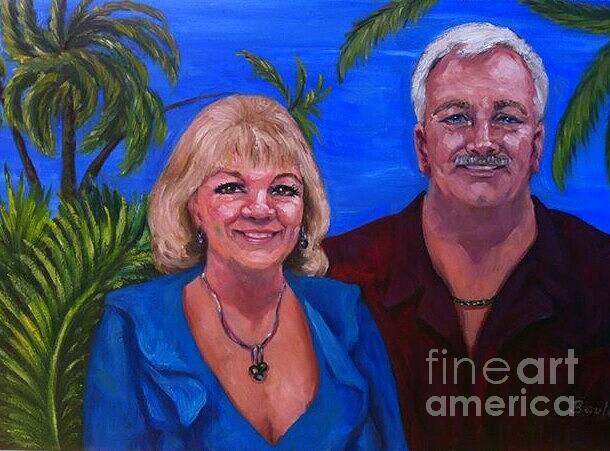 Nancy and Todd portrait Painting by Beverly Boulet