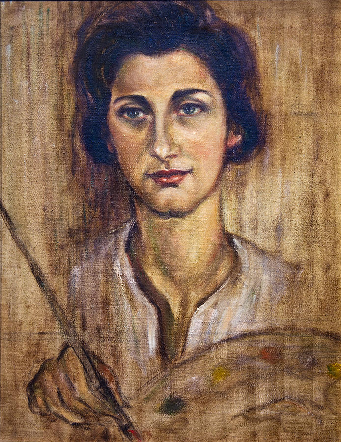 Nancy Kominsky - a self-portrait Painting by Michaelalonzo Kominsky