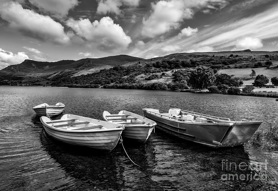 Nantlle Uchaf Boats Photograph by Adrian Evans