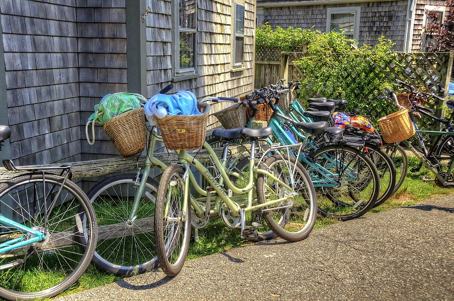 Bicycle Photograph - Nantucket Bikes by Donna Doherty