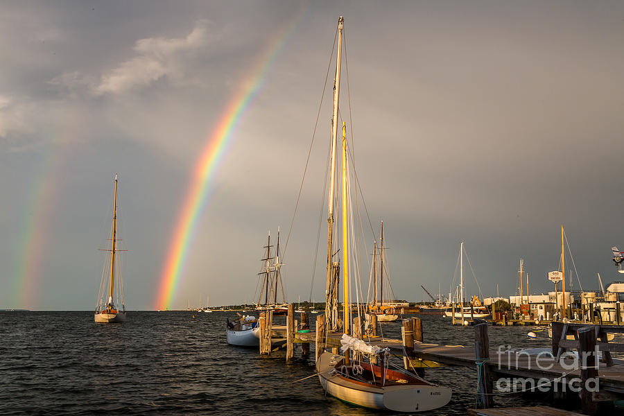 Nantucket Double Rainbow Photograph by Susan Cole Kelly
