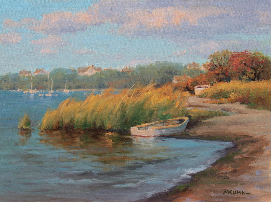 Nantucket Harbor Dingy Painting By Marianne Kuhn - Fine Art America