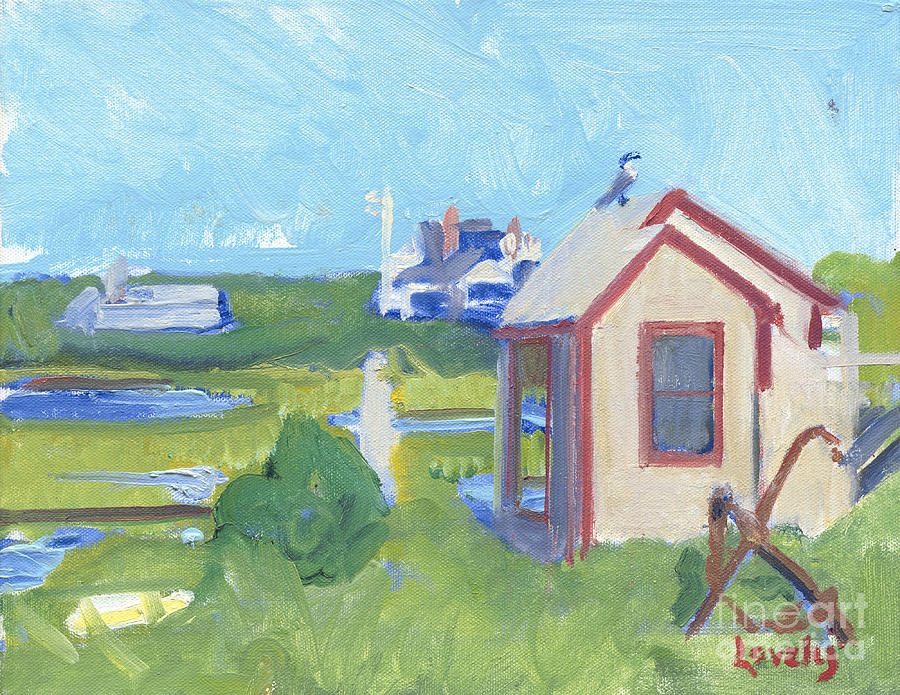 Nantucket Lobster Shack Painting by Candace Lovely