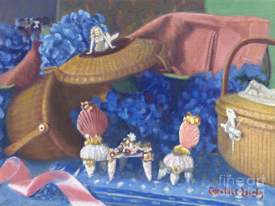 Nantucket Mermaid Tea Painting by Candace Lovely