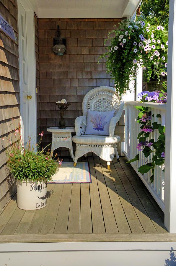 Nantucket Porch Photograph by Donna Doherty