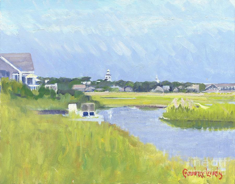 Nantucket Island Painting - Nantucket Yacht Basin by Candace Lovely