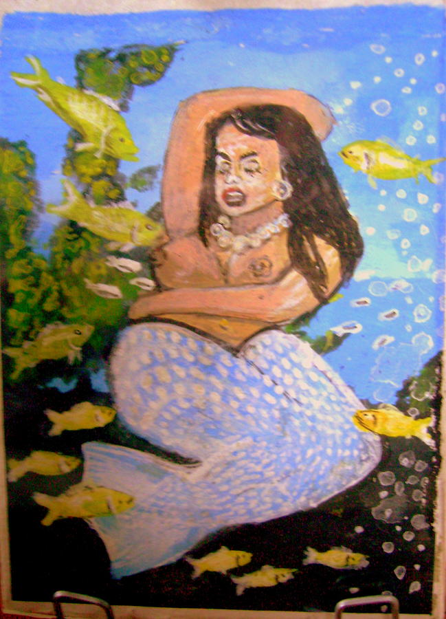 Mermaid Painting - Nap Time by Edd Nelson