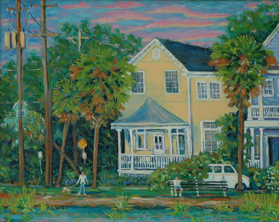 Nap Time in Charleston Painting by Dwain Ray