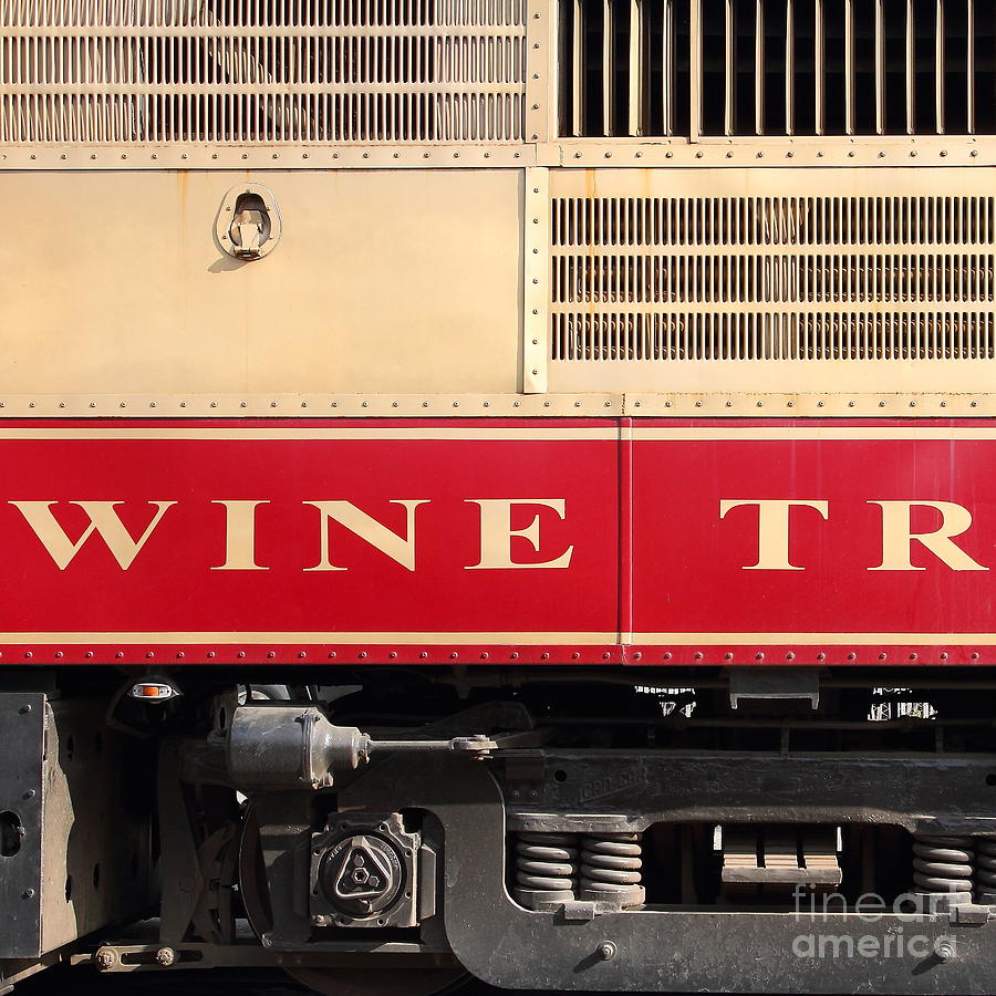 Napa Photograph - Napa Valley Railroad Wine Train in Napa California Wine Country 7D8988 square by Wingsdomain Art and Photography