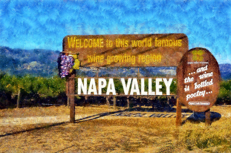 Napa Valley Sign Digital Art by Kaylee Mason