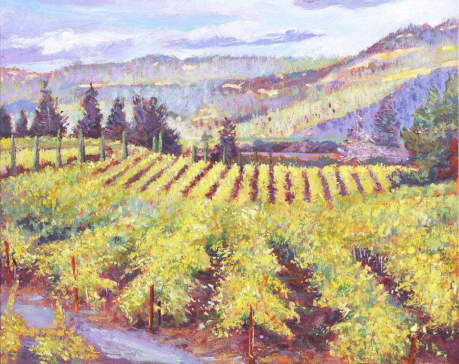 Impressionism Painting - Napa Valley Vineyards by David Lloyd Glover