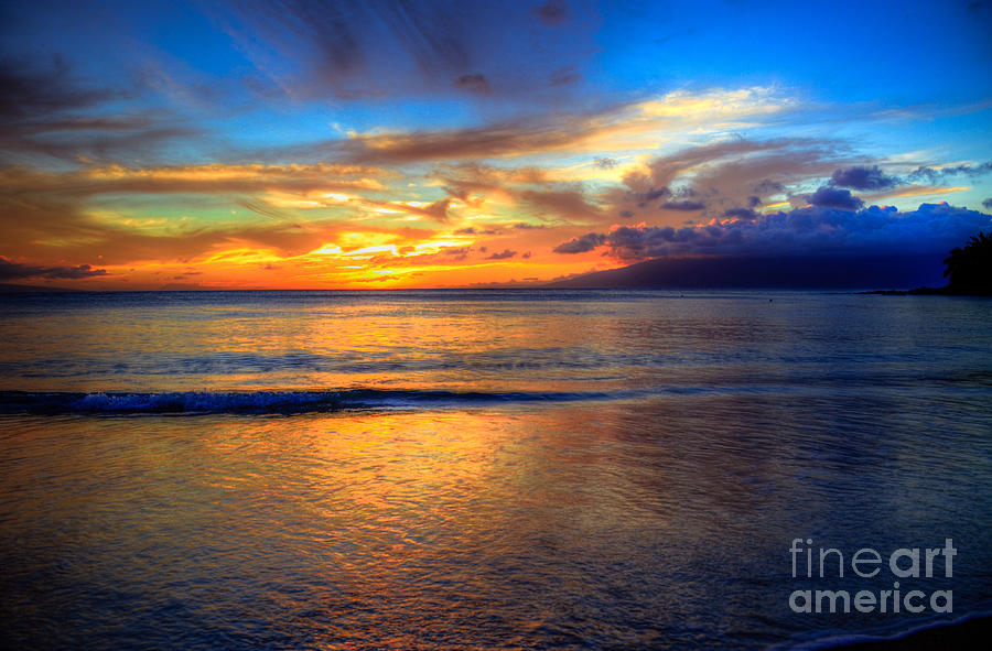Napili Maui Sunset Photograph by Kelly Wade