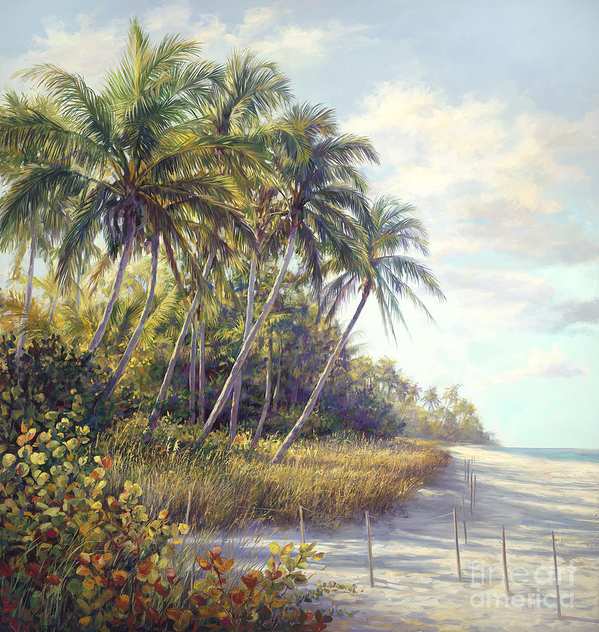 Beach Landscapes Painting - Naples Beach Access by Laurie Snow Hein