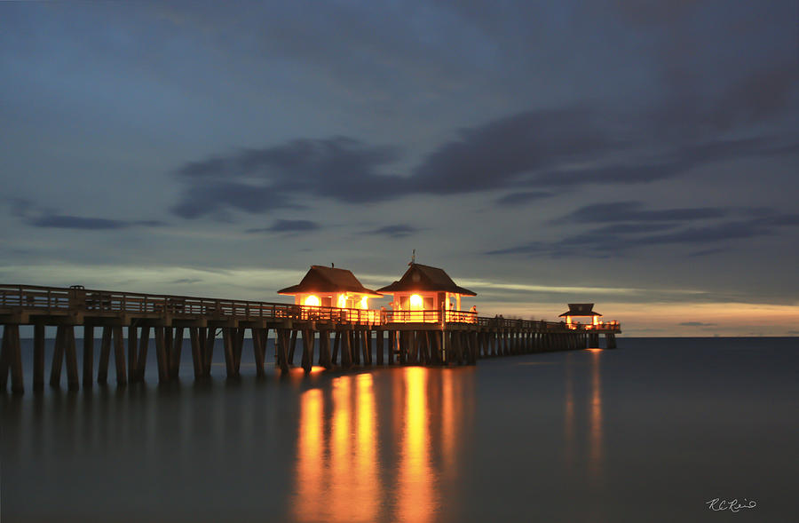 Naples Pier - Evening Fishing on the Gulf Photograph by Ronald Reid
