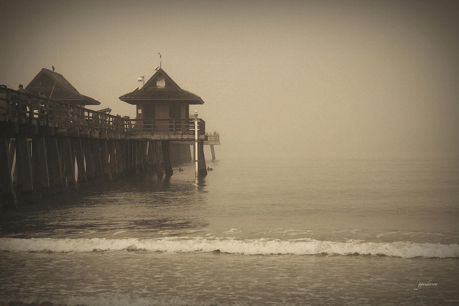 Naples Pier In The Fog Photograph by Gary Gunderson