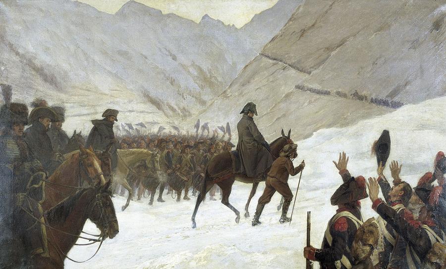 Napoleon Bonaparte Crossing The Alps Photograph By Everett   Napoleon Bonaparte Crossing The Alps Everett 