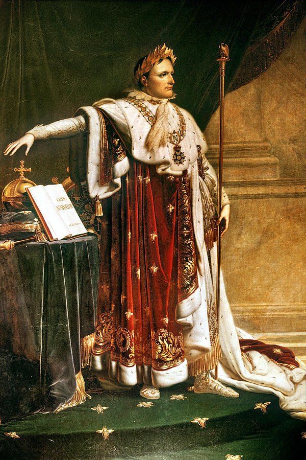 Napoleon Bonaparte In Coronation Robes Painting by Anne-Louis Girodet-Trioson