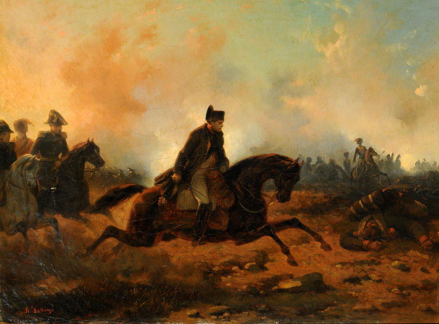 Napoleon Embarking at Waterloo Painting by Hippolyte Bellange