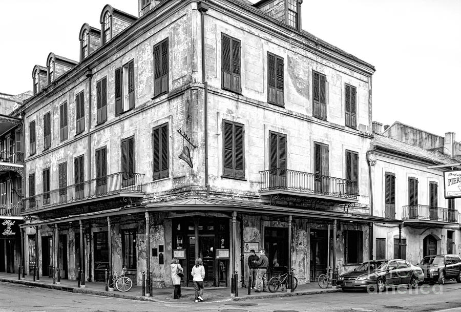 Napoleon House in New Orleans-BW Photograph by Kathleen K Parker