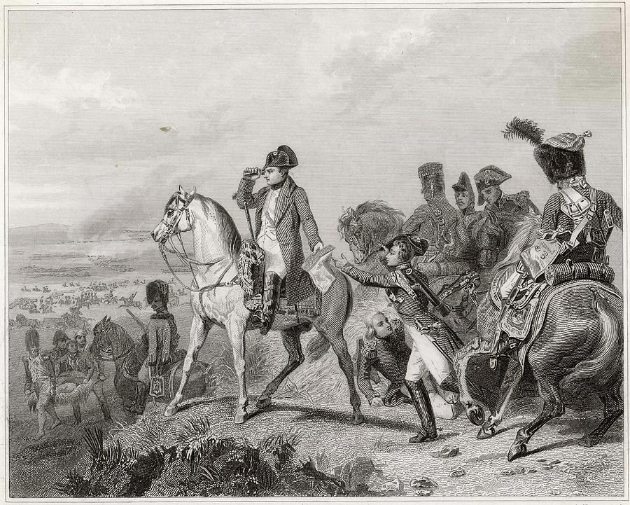 Napoleon I At The Battle Of Wagram 7 Drawing by Mary Evans Picture ...