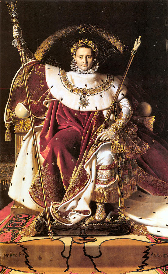 Napoleon I on His Imperial Throne Digital Art by Jean Auguste Dominique Ingres