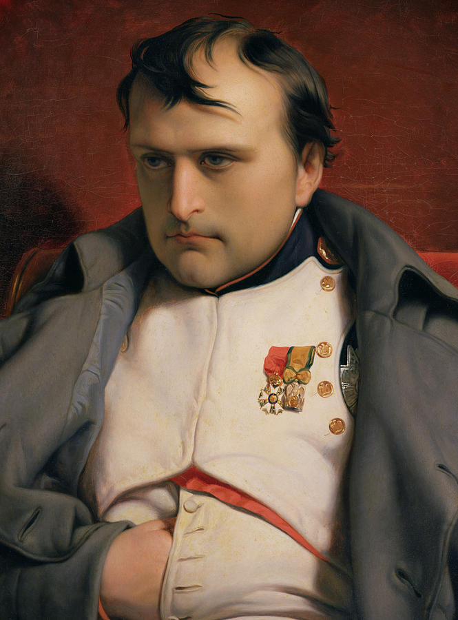 Napoleon in Fontainebleau Painting by Hippolyte Delaroche