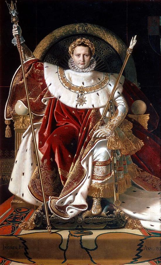Paris Painting - Napoleon on his Imperial throne by Jean-Auguste-Dominique Ingres