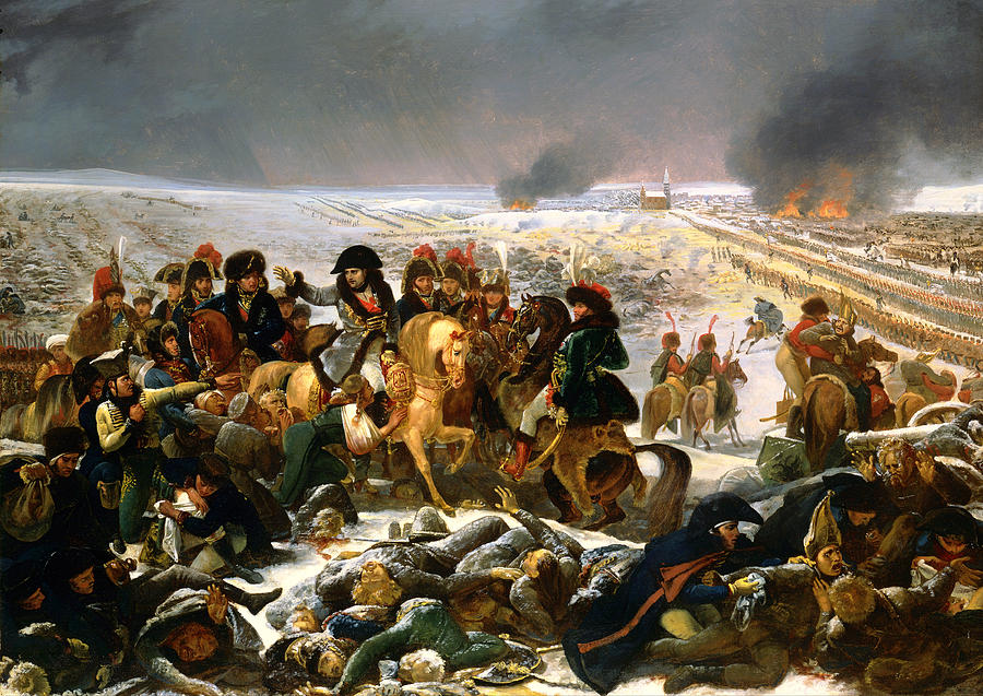 Vintage Painting - Napoleon on the Battlefield of Eylau by Mountain Dreams