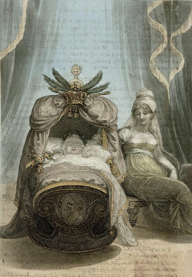 Napoleon's Son Is Rocked In His Cradle Drawing by Mary Evans Picture ...