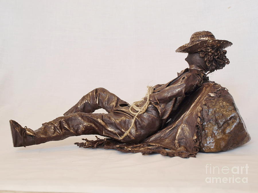 Napping Cowboy - 2nd Photo Sculpture by Vivian Martin